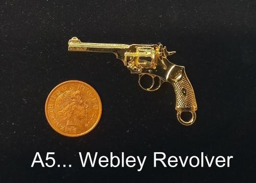 24k Gold plated English Pewter Miniature Gun 