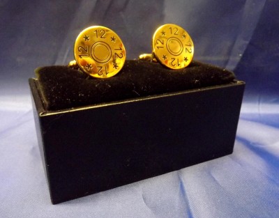 gold plated shotgun base cufflink sets